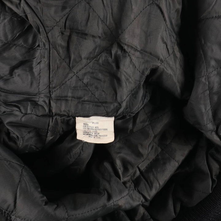 80'S DeLong Collared Sleeve Leather Wool Varsity Jacket Award Jacket Varsity Jacket Made in USA Men's L Size Vintage /evb008142