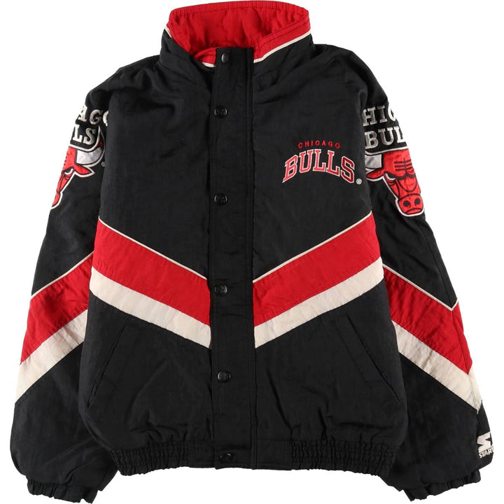 90'S Starter NBA CHICAGO BULLS Chicago Bulls padded jacket puffer jacket men's size L /evb008164