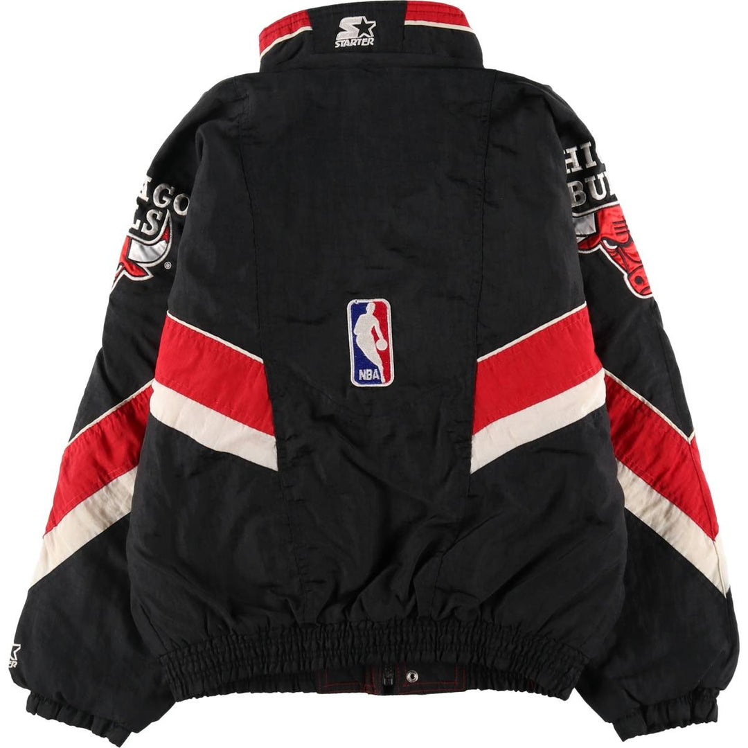 90'S Starter NBA CHICAGO BULLS Chicago Bulls padded jacket puffer jacket men's size L /evb008164