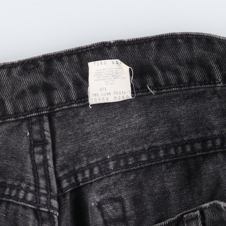 90'S Levi's 560 LOOSE FIT TAPERED LEG Black Denim Tapered Denim Pants Made in USA Men's W36 Vintage /evb008177