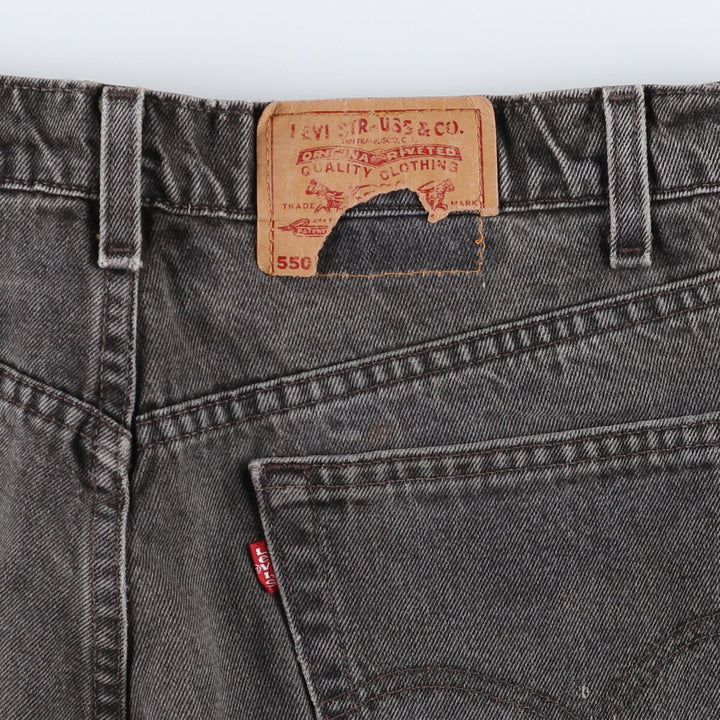 ~90'S Levi's 550 Black Denim Tapered Denim Pants Made in USA Men's W36 Vintage /evb008194