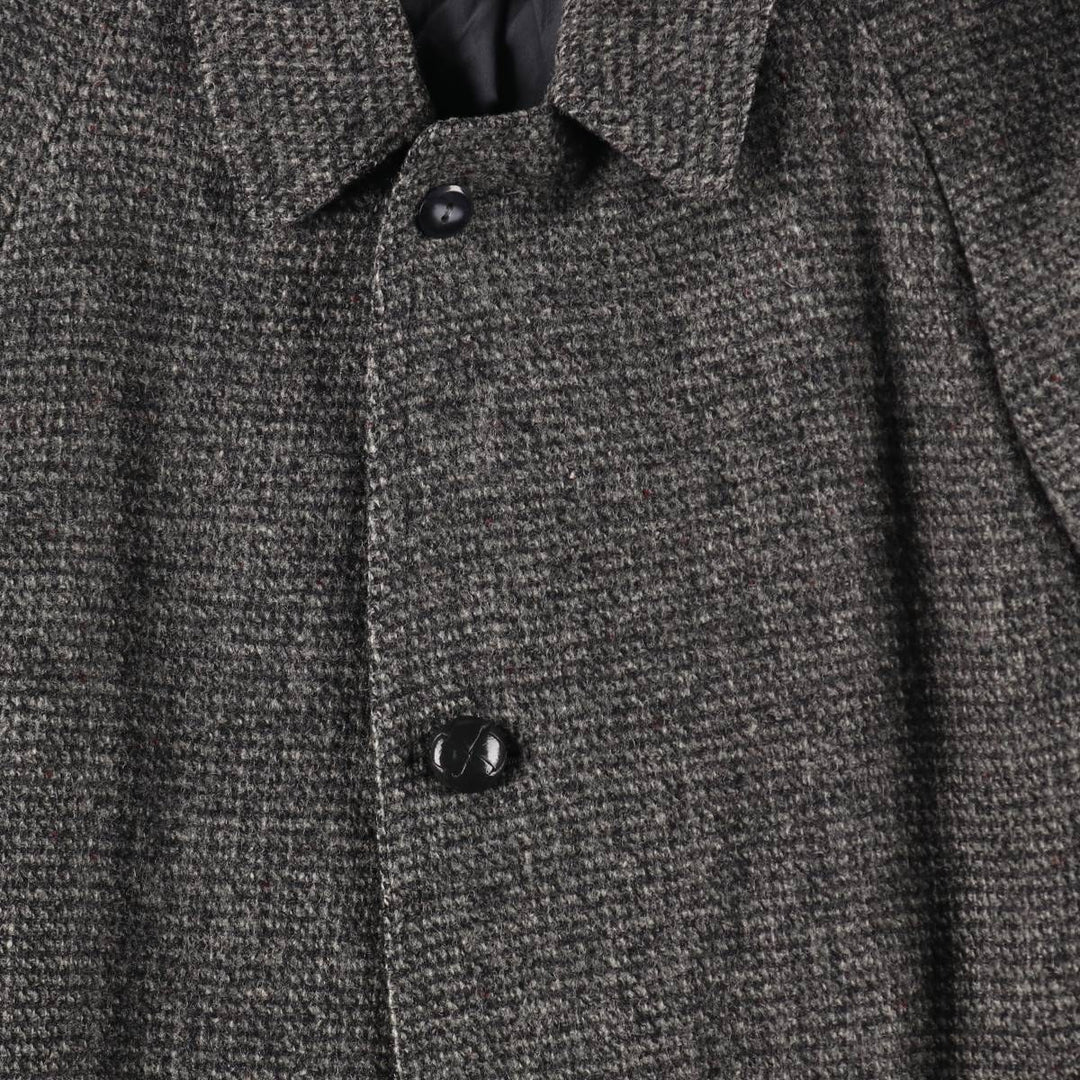 ~60'S Penney's Harris Tweed Wool Balmacaan Coat, Vintage, Men's L size /evb008219