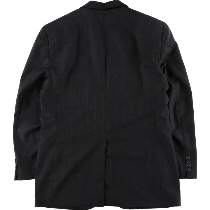 Burberry's Striped Pattern Wool Tailored Jacket Made in USA Men's L size wool Charcoal Vintage Second Hand