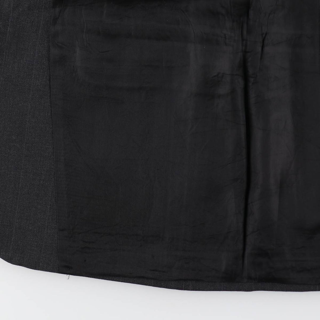 Burberry's Striped Pattern Wool Tailored Jacket Made in USA Men's L size wool Charcoal Vintage Second Hand