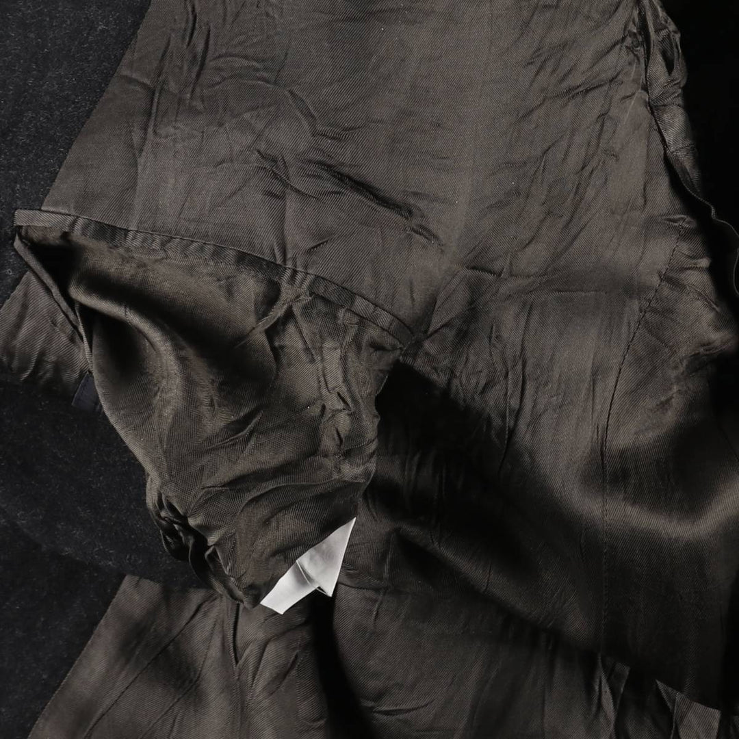 Burberry's peak lapel double-breasted wool tailored jacket, made in the USA, men's size XL wool Charcoal Vintage Second Hand