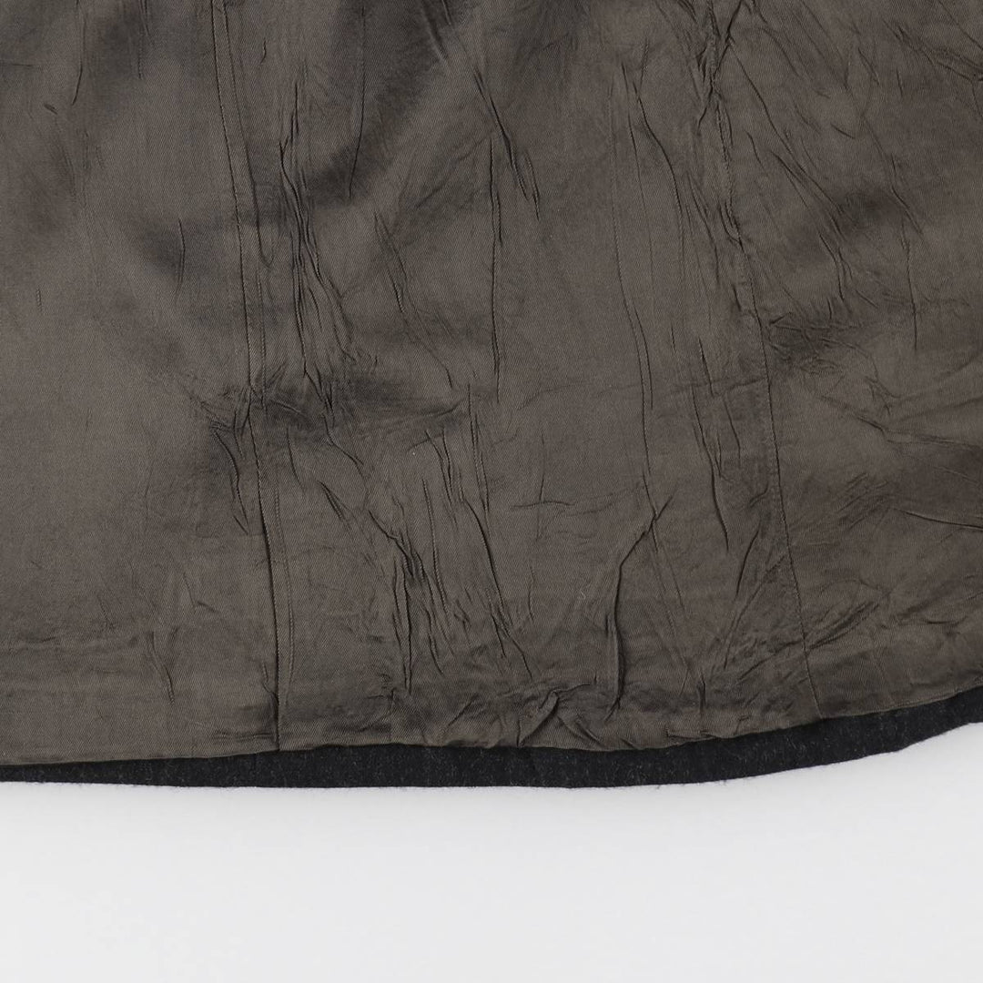 Burberry's peak lapel double-breasted wool tailored jacket, made in the USA, men's size XL wool Charcoal Vintage Second Hand