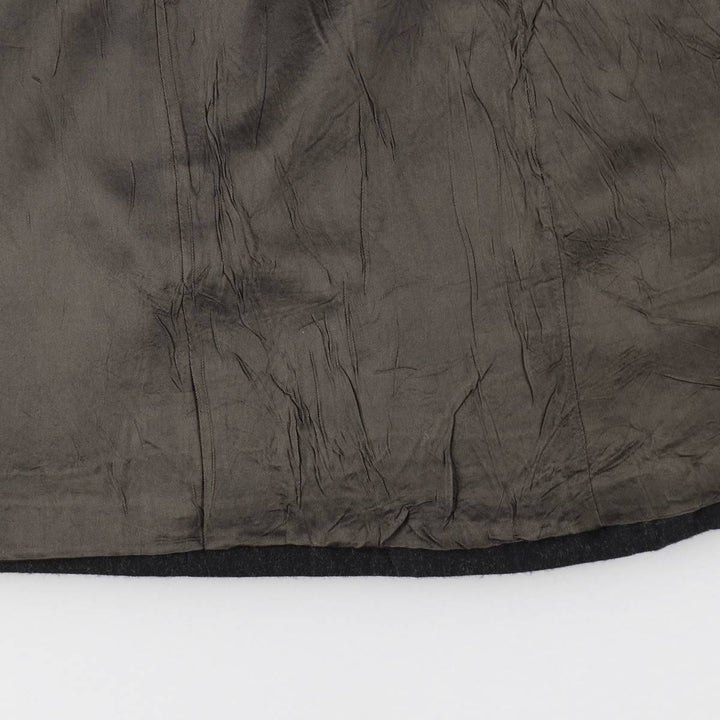 Burberry's peak lapel double-breasted wool tailored jacket, made in the USA, men's size XL wool Charcoal Vintage Second Hand