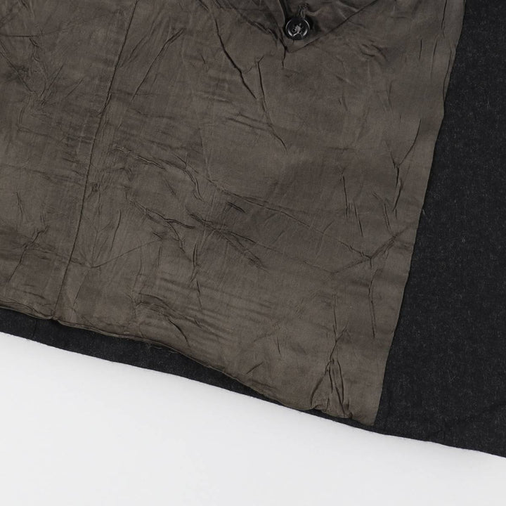 Burberry's peak lapel double-breasted wool tailored jacket, made in the USA, men's size XL wool Charcoal Vintage Second Hand