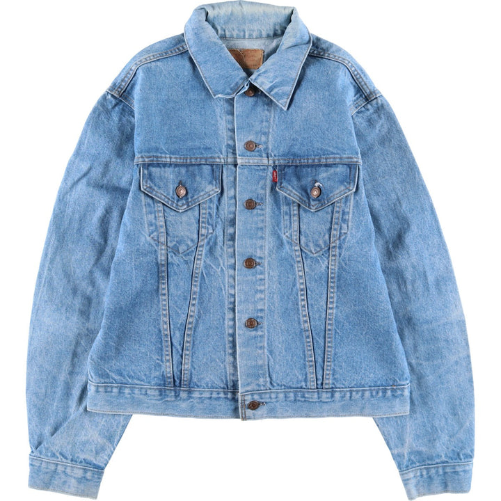 70'S Levi's 71205-0217 denim jacket, denim jacket, made in USA, men's size L, vintage /evb008258