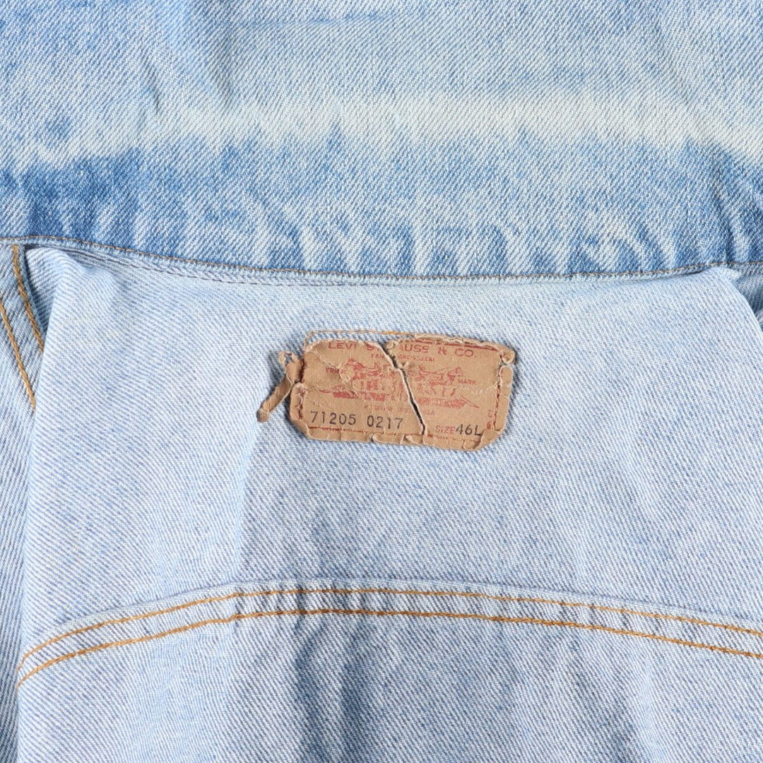 70'S Levi's 71205-0217 denim jacket, denim jacket, made in USA, men's size L, vintage /evb008258