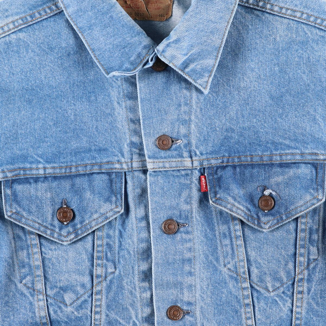 70'S Levi's 71205-0217 denim jacket, denim jacket, made in USA, men's size L, vintage /evb008258