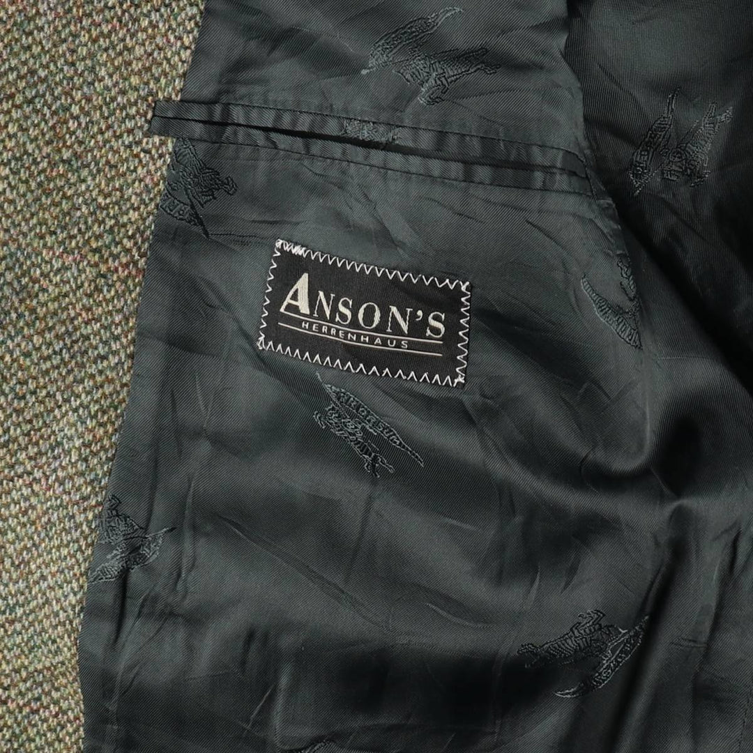 Burberry's ANSON'S HERRENHAUS color nep wool tailored jacket, men's size L /evb008260