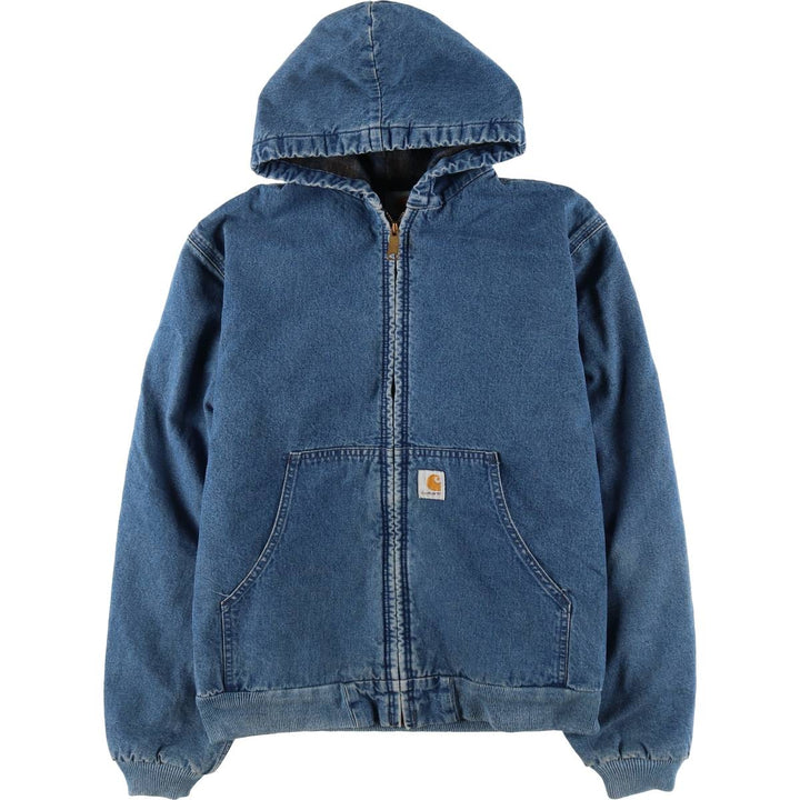 90'S Carhartt Active Jacket Denim Parka Made in USA Women's XL Vintage /evb008262