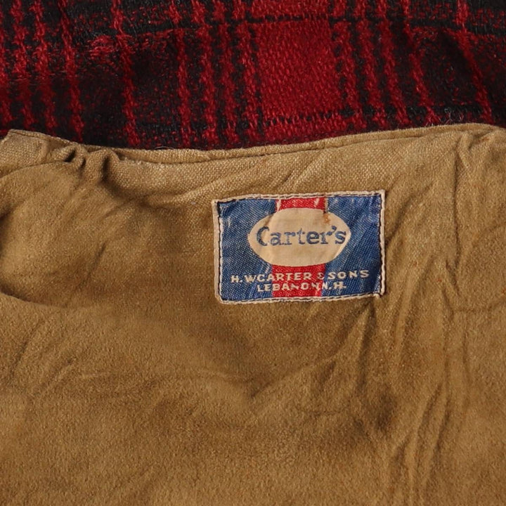 1960'S Carter's Check Pattern Wool Hunting Jacket, Men's Medium, Vintage /evb008320