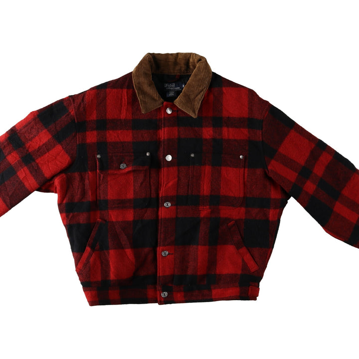 90'S POLO by Ralph Lauren Buffalo Check Wool Jacket Made in USA Men's M Size Vintage /evb008329