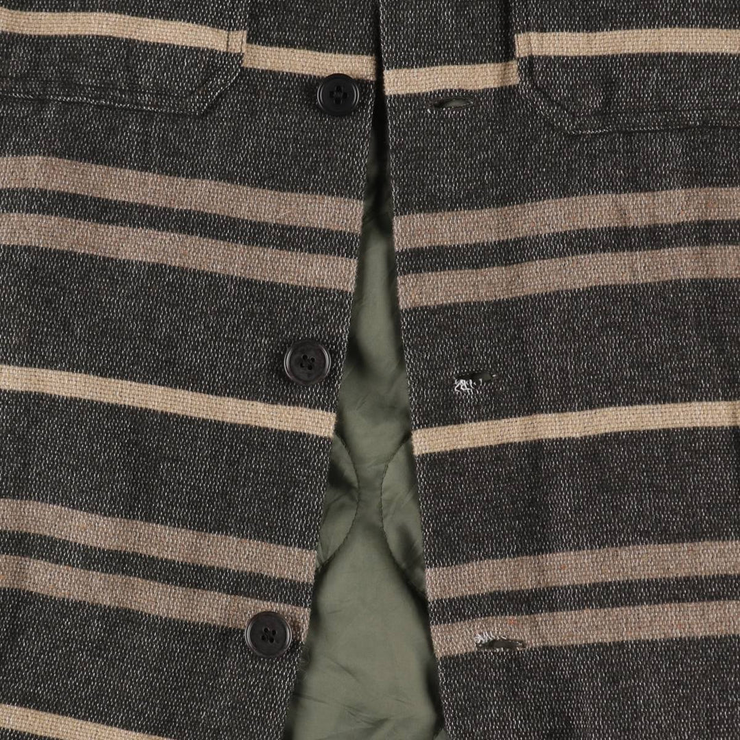 Ralph Lauren RRL Double RL 2nd Edition Multi-Border Shirt Jacket Men's S Size polyester Charcoal Vintage Second Hand