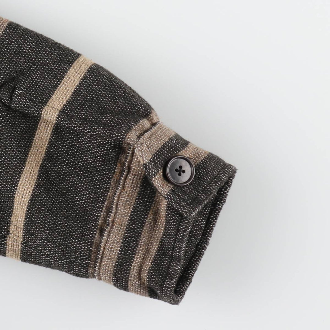 Ralph Lauren RRL Double RL 2nd Edition Multi-Border Shirt Jacket Men's S Size polyester Charcoal Vintage Second Hand