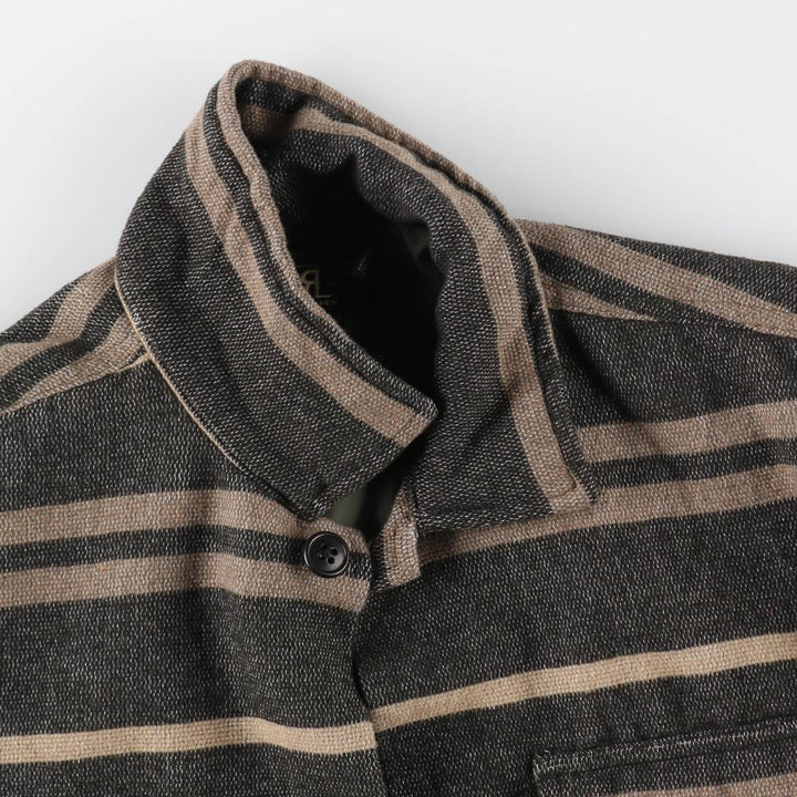 Ralph Lauren RRL Double RL 2nd Edition Multi-Border Shirt Jacket Men's S Size polyester Charcoal Vintage Second Hand