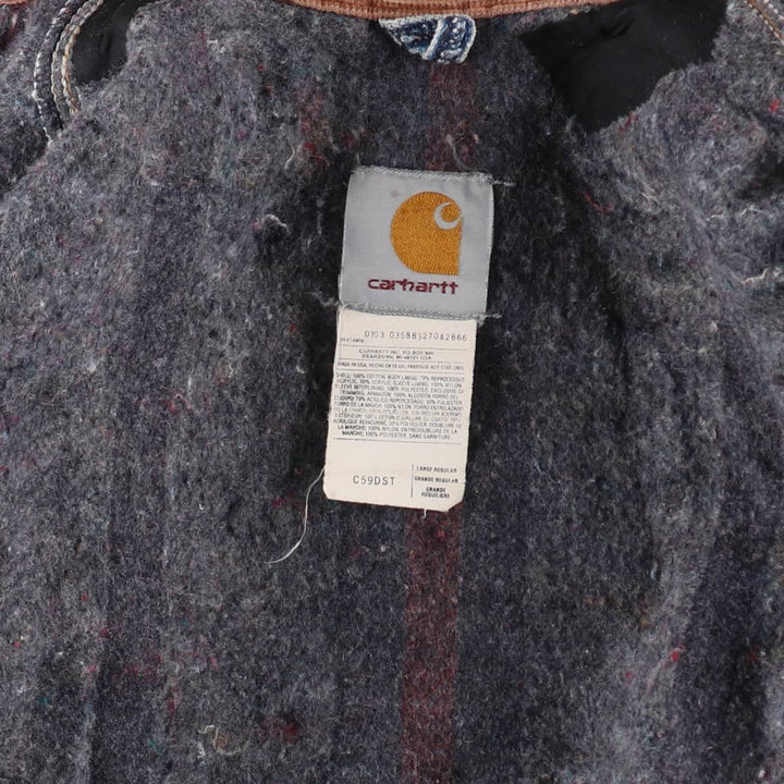 Carhartt Michigan Chore Coat Denim Coverall Made in USA Men's L size /evb008344