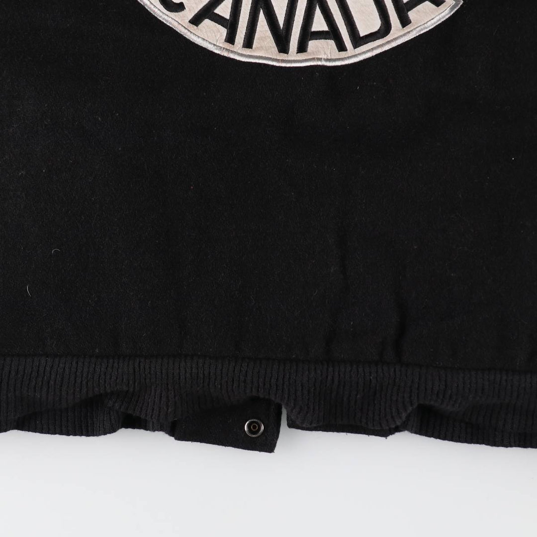 90'S Nike TEAM Sleeve Leather Wool Stadium Jacket Award Jacket Varsity Jacket Made in Canada Men's M Size Vintage /evb008357