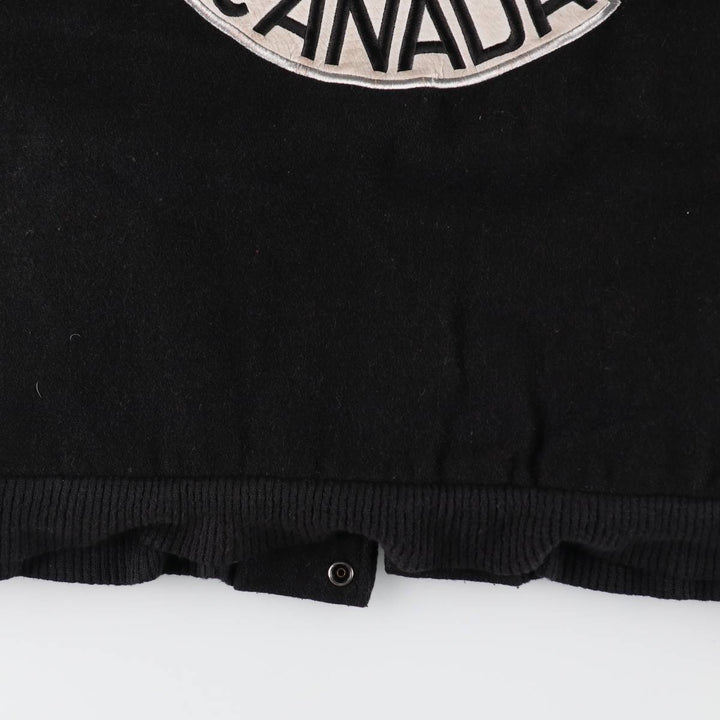 90'S Nike TEAM Sleeve Leather Wool Stadium Jacket Award Jacket Varsity Jacket Made in Canada Men's M Size Vintage /evb008357