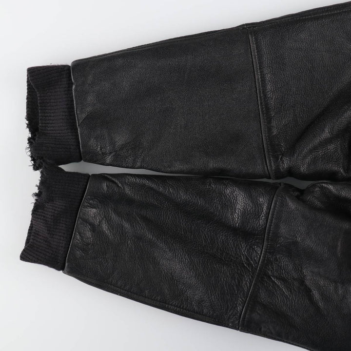 90'S Nike TEAM Sleeve Leather Wool Stadium Jacket Award Jacket Varsity Jacket Made in Canada Men's M Size Vintage /evb008357