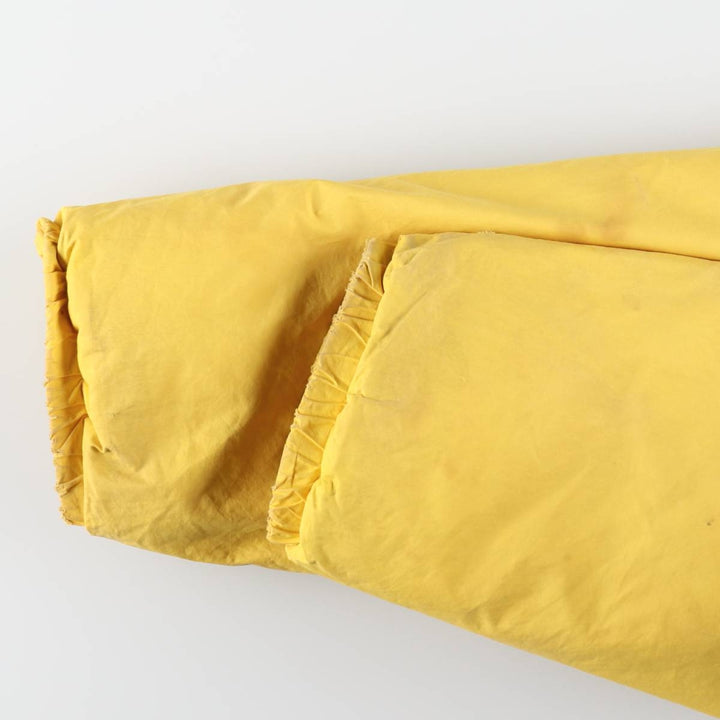 Vintage 90'S Ralph Lauren POLO by Ralph Lauren Cookie Patch Down Parka, Men's Size L cotton yellow type Vintage Second Hand