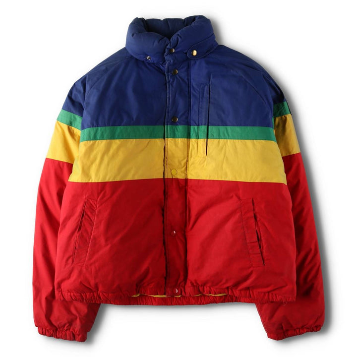 Vintage 1990'S Ralph Lauren POLO by Ralph Lauren down jacket, size L, men's cotton multicolor Vintage Second Hand