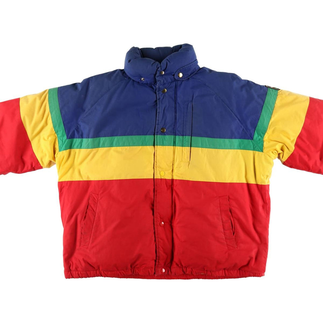 Vintage 1990'S Ralph Lauren POLO by Ralph Lauren down jacket, size L, men's cotton multicolor Vintage Second Hand