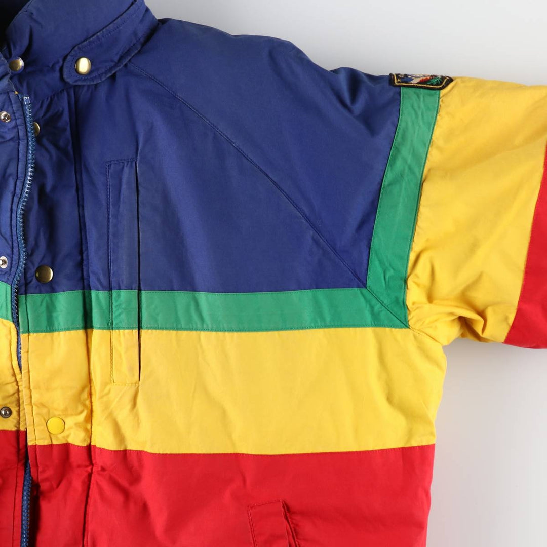 Vintage 1990'S Ralph Lauren POLO by Ralph Lauren down jacket, size L, men's cotton multicolor Vintage Second Hand