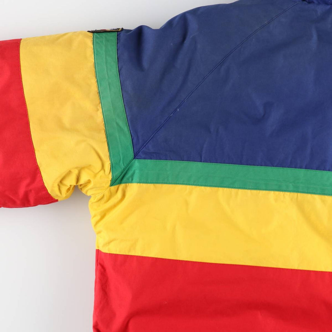 Vintage 1990'S Ralph Lauren POLO by Ralph Lauren down jacket, size L, men's cotton multicolor Vintage Second Hand