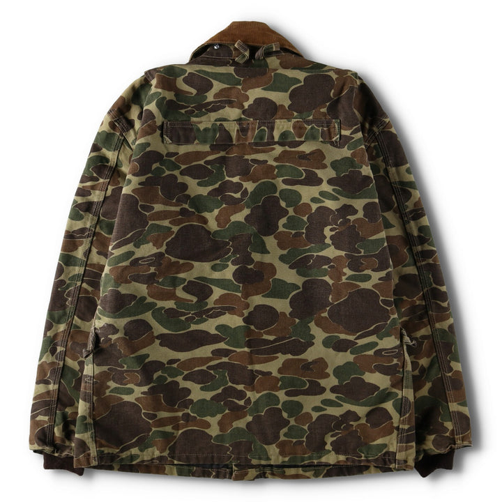 80's Carhartt 100th Anniversary Model Camouflage Pattern Duck Hunter Camo Duck Hunting Jacket Men's L Size Vintage /evb008400