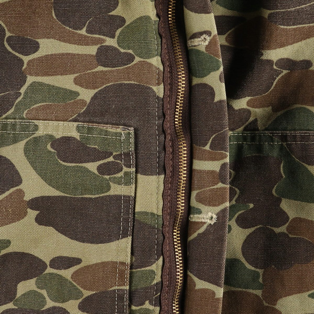 80's Carhartt 100th Anniversary Model Camouflage Pattern Duck Hunter Camo Duck Hunting Jacket Men's L Size Vintage /evb008400