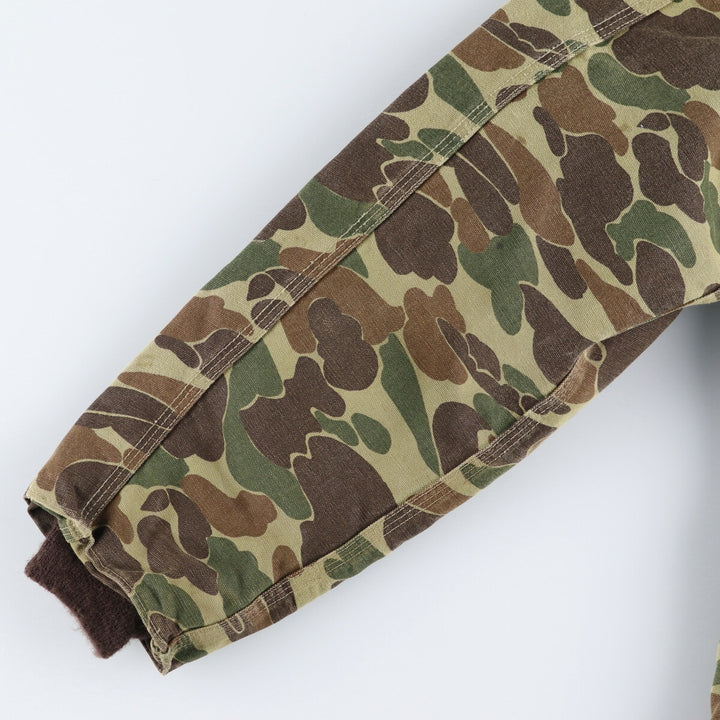 80's Carhartt 100th Anniversary Model Camouflage Pattern Duck Hunter Camo Duck Hunting Jacket Men's L Size Vintage /evb008400