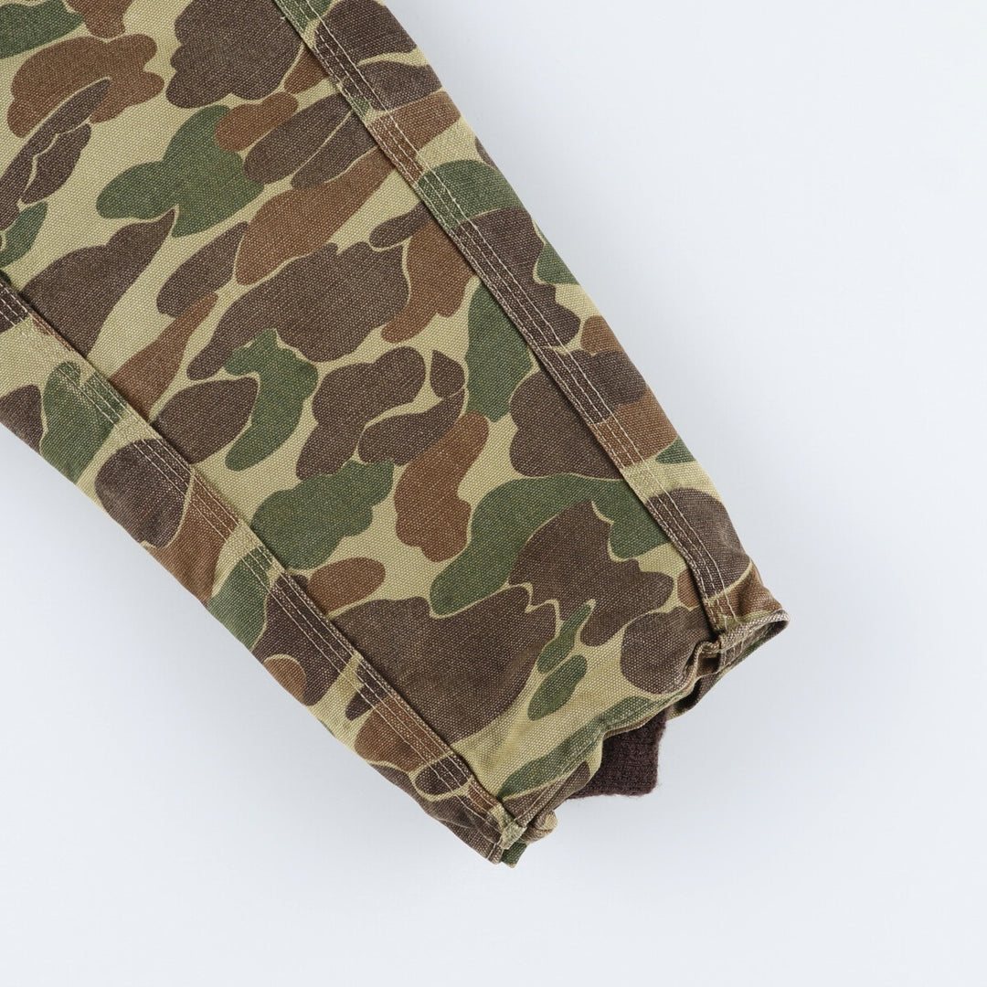 80's Carhartt 100th Anniversary Model Camouflage Pattern Duck Hunter Camo Duck Hunting Jacket Men's L Size Vintage /evb008400