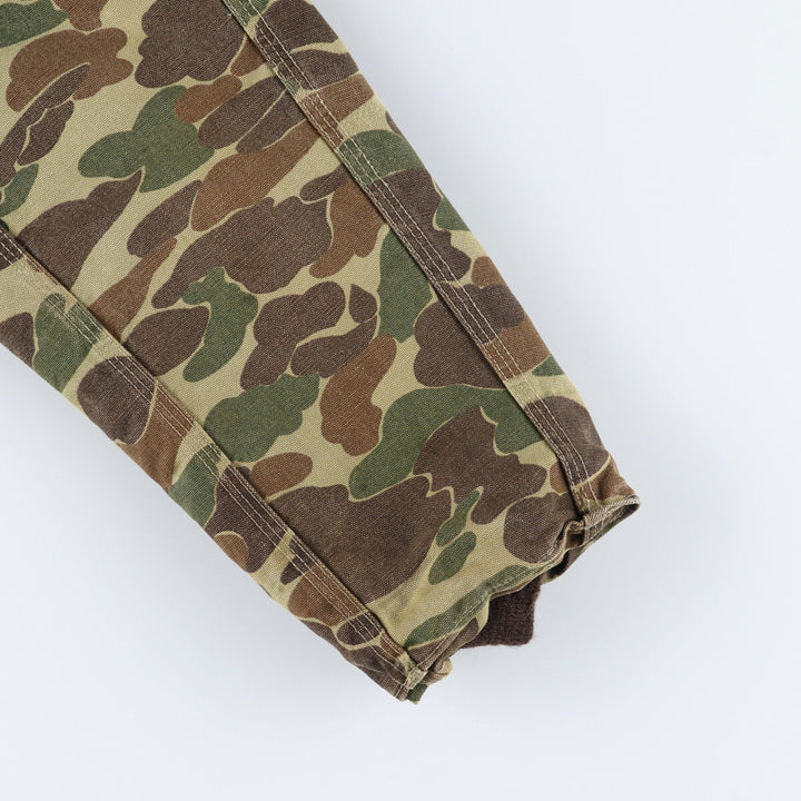 80's Carhartt 100th Anniversary Model Camouflage Pattern Duck Hunter Camo Duck Hunting Jacket Men's L Size Vintage /evb008400