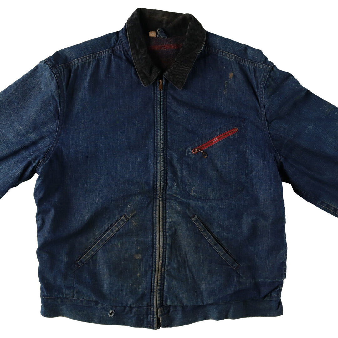 60s-70'S UNKNOWN Vintage denim work jacket, men's size L /evb008403