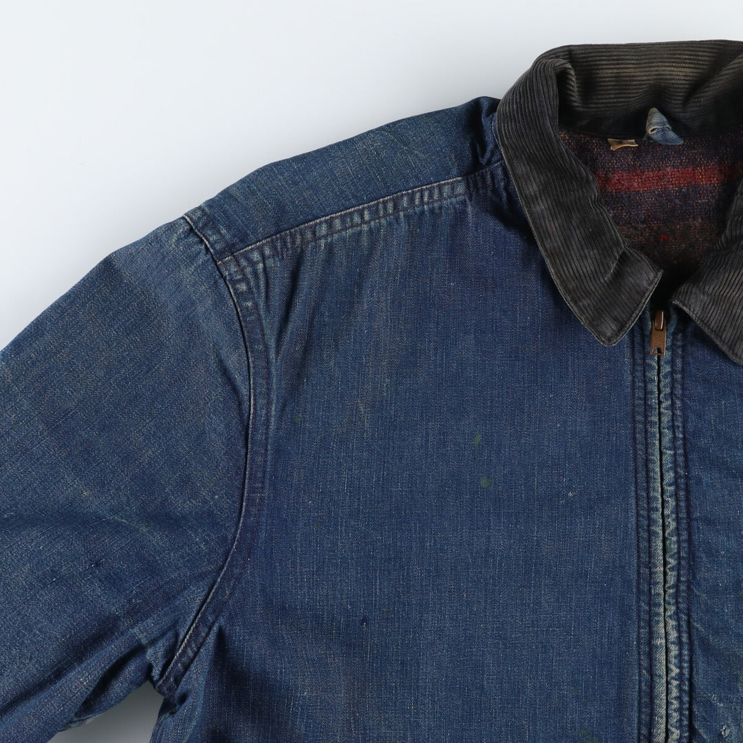 60s-70'S UNKNOWN Vintage denim work jacket, men's size L /evb008403