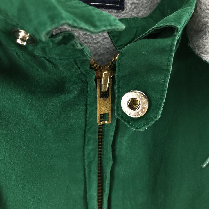 90'S POLO by Ralph Lauren hooded swing top sports jacket made in USA, men's XXL unclear green type Vintage Second Hand