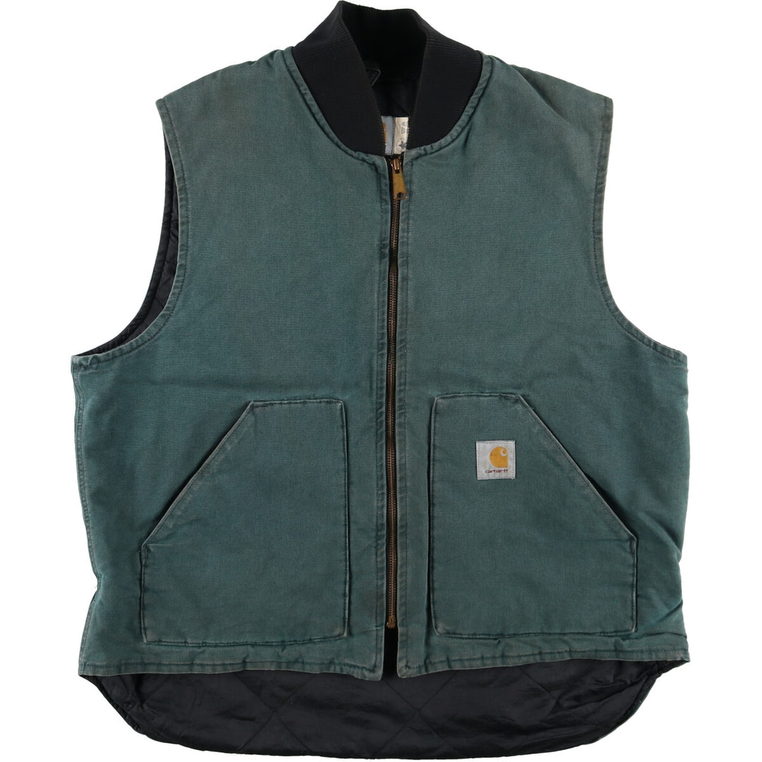 80s-90'S Carhartt Duck Vest Made in USA Men's XL Vintage /evb008429