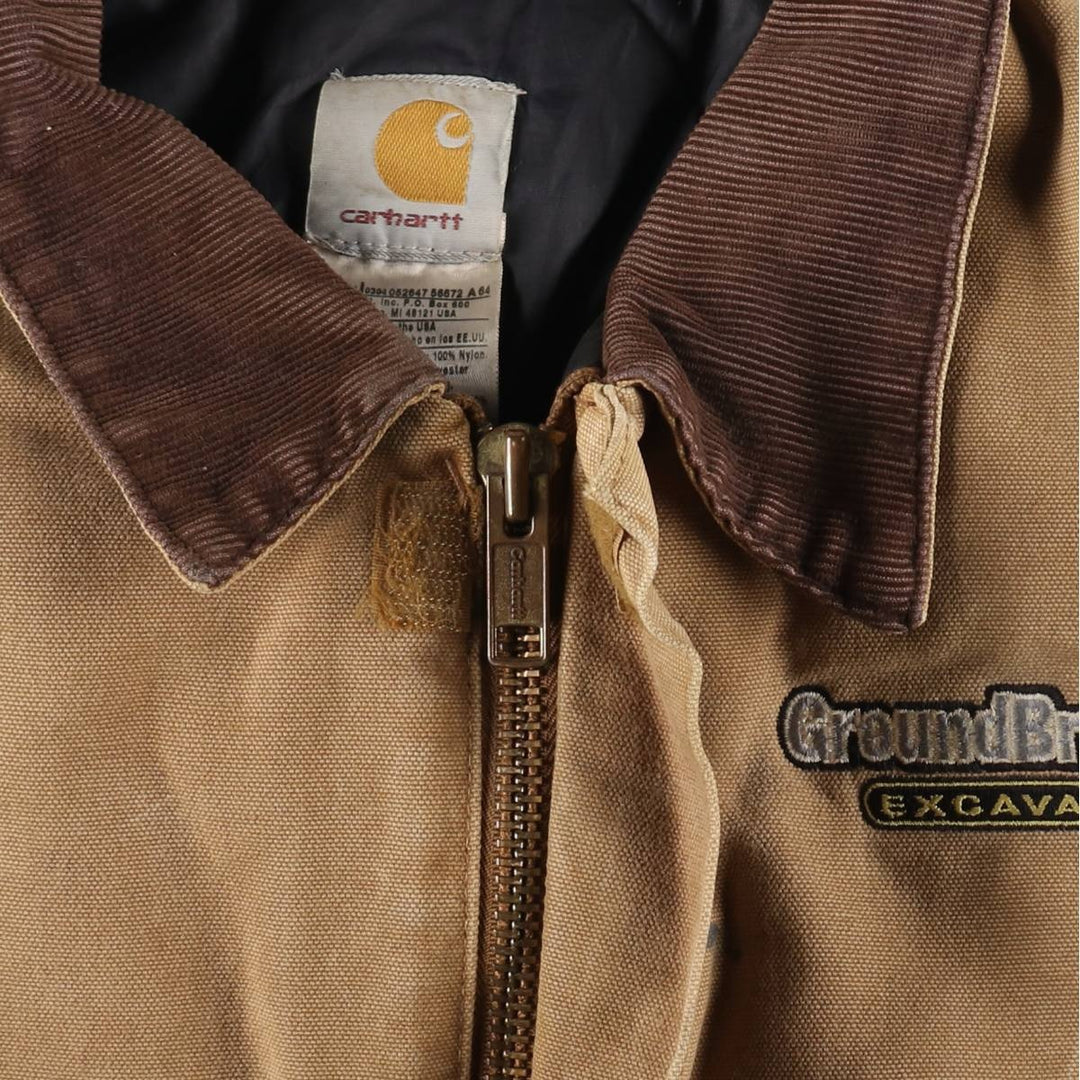 00'S Carhartt Traditional Coat Duck Work Jacket Made in USA Men's L size /evb008439