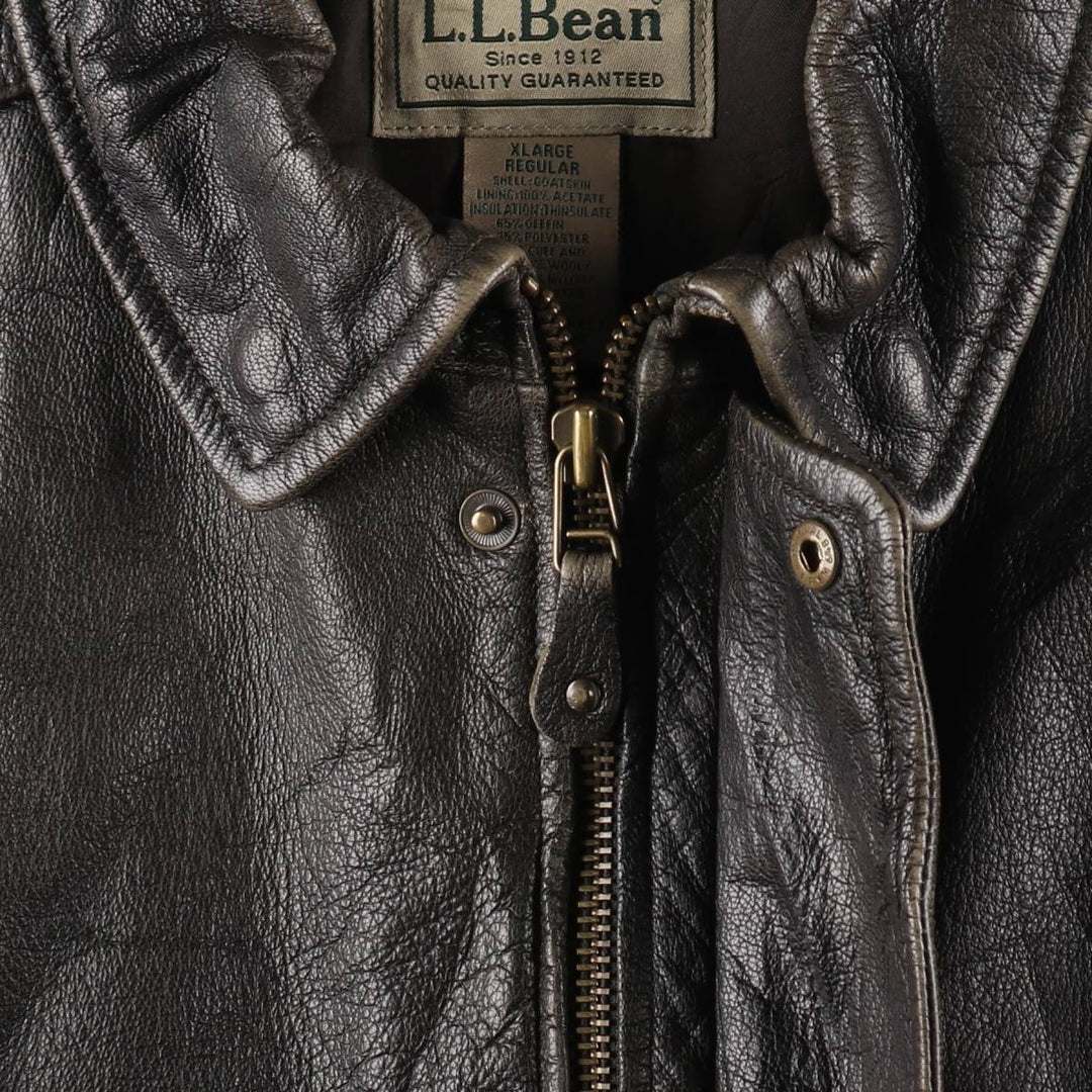 LLBean A-2 Type Leather Flight Jacket Men's XL equivalent /evb008444