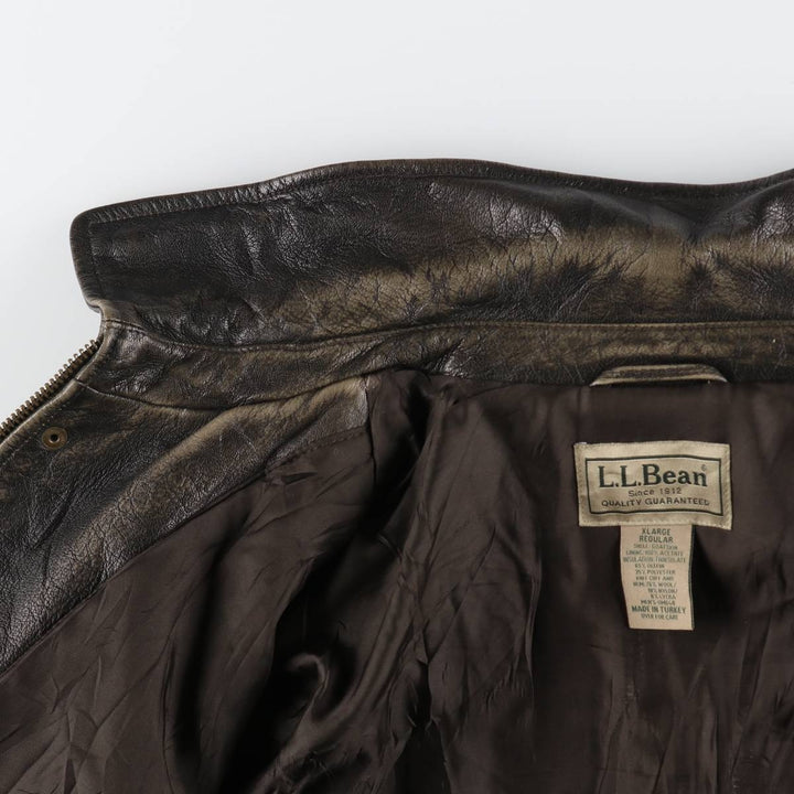 LLBean A-2 Type Leather Flight Jacket Men's XL equivalent /evb008444