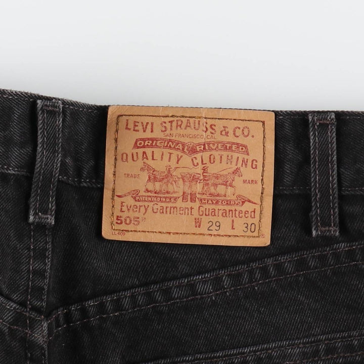 90s~00'S Levi's 505 RED TAB JEANS Black denim tapered denim pants men's w29 equivalent vintage /evb008460