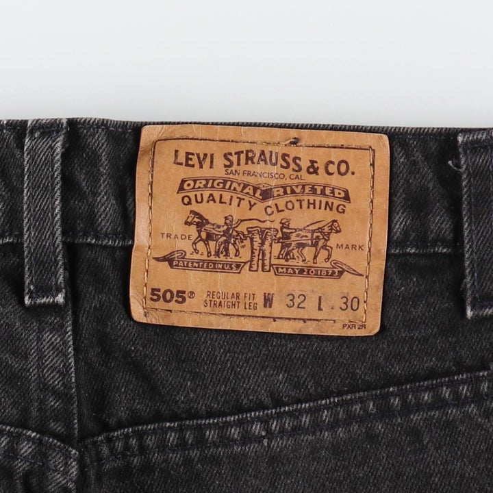 90'S Levi's 505 REGULAR FIT STRAIGHT LEG Orange Tab Tapered Denim Pants Men's W32 equivalent Vintage /evb008462