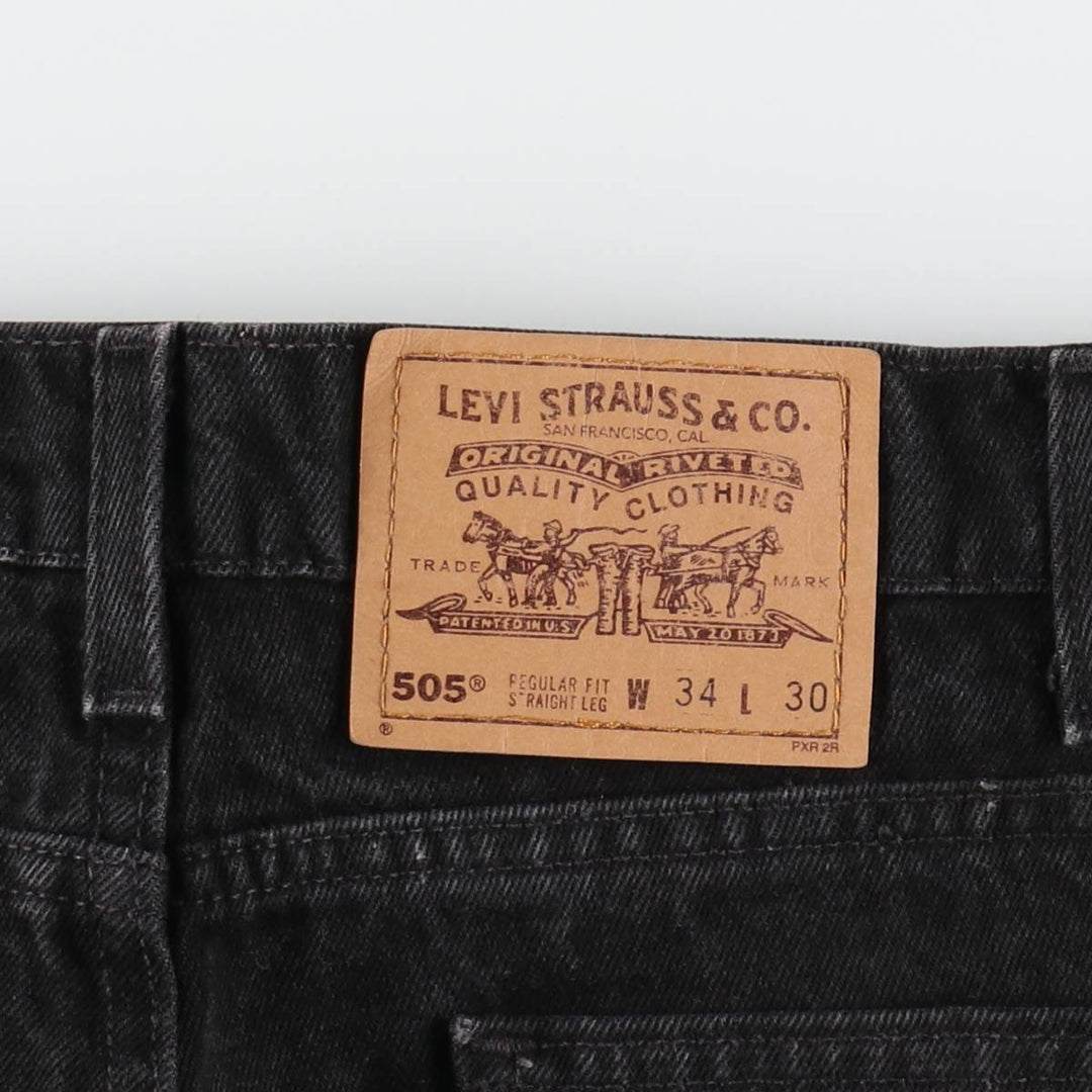 90'S Levi's 505 REGULAR FIT STRAIGHT LEG tapered denim pants made in USA men's w33 equivalent vintage /evb008463