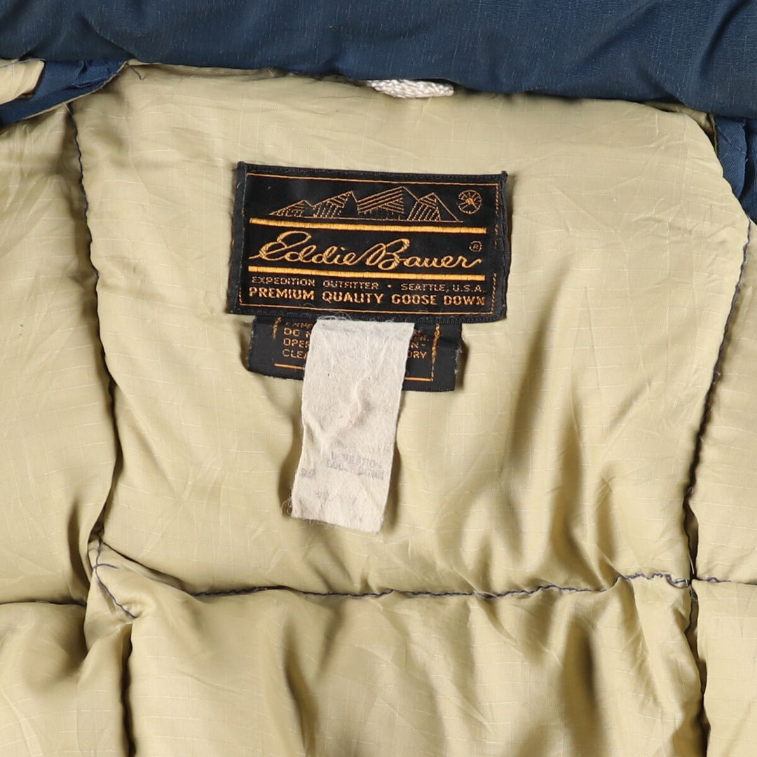 Vintage 70'S Eddie Bauer Black Tag Karakoram Goose Down Parka, Men's Size L Goose down (insulation) navy blue type Vintage Second Hand