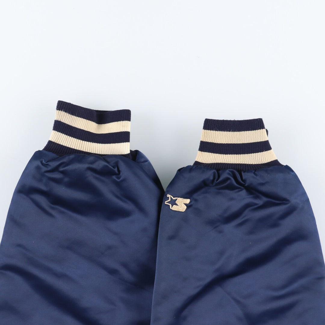 90'S Starter MLB New York Yankees Nylon Stadium Jacket Award Jacket Made in USA Men's XL Nylon navy blue type Vintage Second Hand