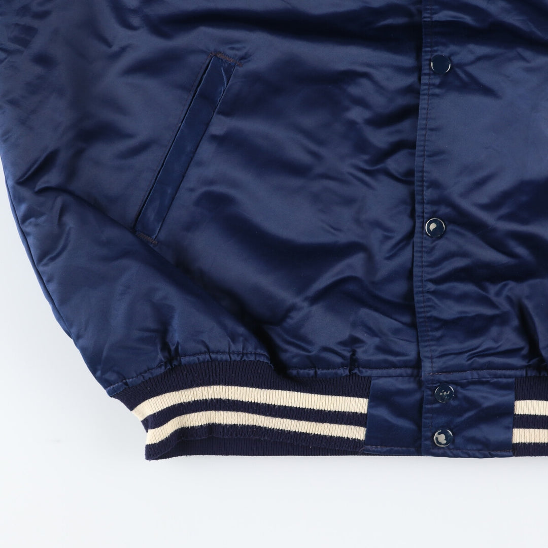 90'S Starter MLB New York Yankees Nylon Stadium Jacket Award Jacket Made in USA Men's XL Nylon navy blue type Vintage Second Hand