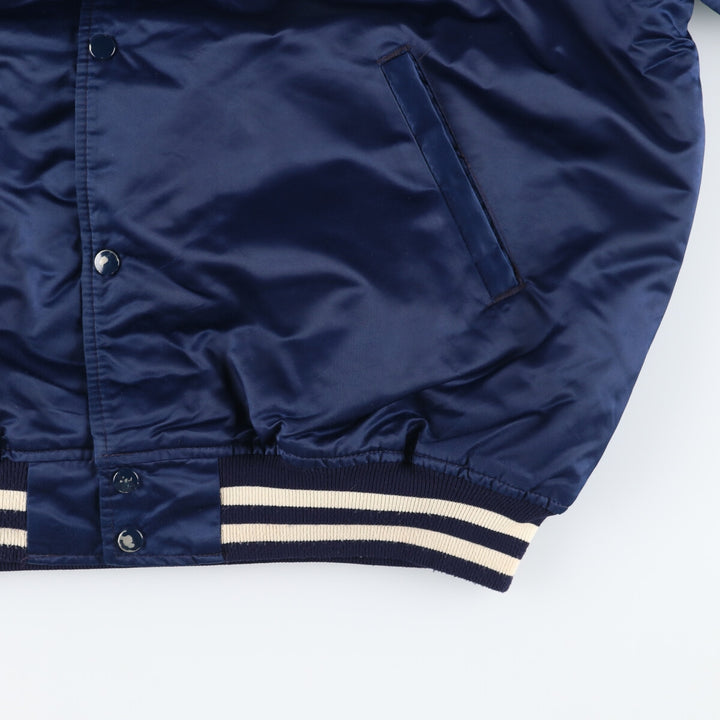 90'S Starter MLB New York Yankees Nylon Stadium Jacket Award Jacket Made in USA Men's XL Nylon navy blue type Vintage Second Hand